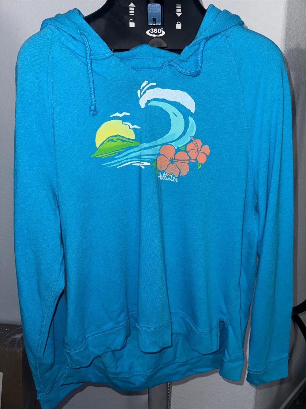 Hollister Turquoise Hooded Pullover